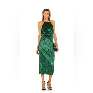 House of Harlow 1960 x REVOLVE Farrah Dress in Emerald (Sz M)